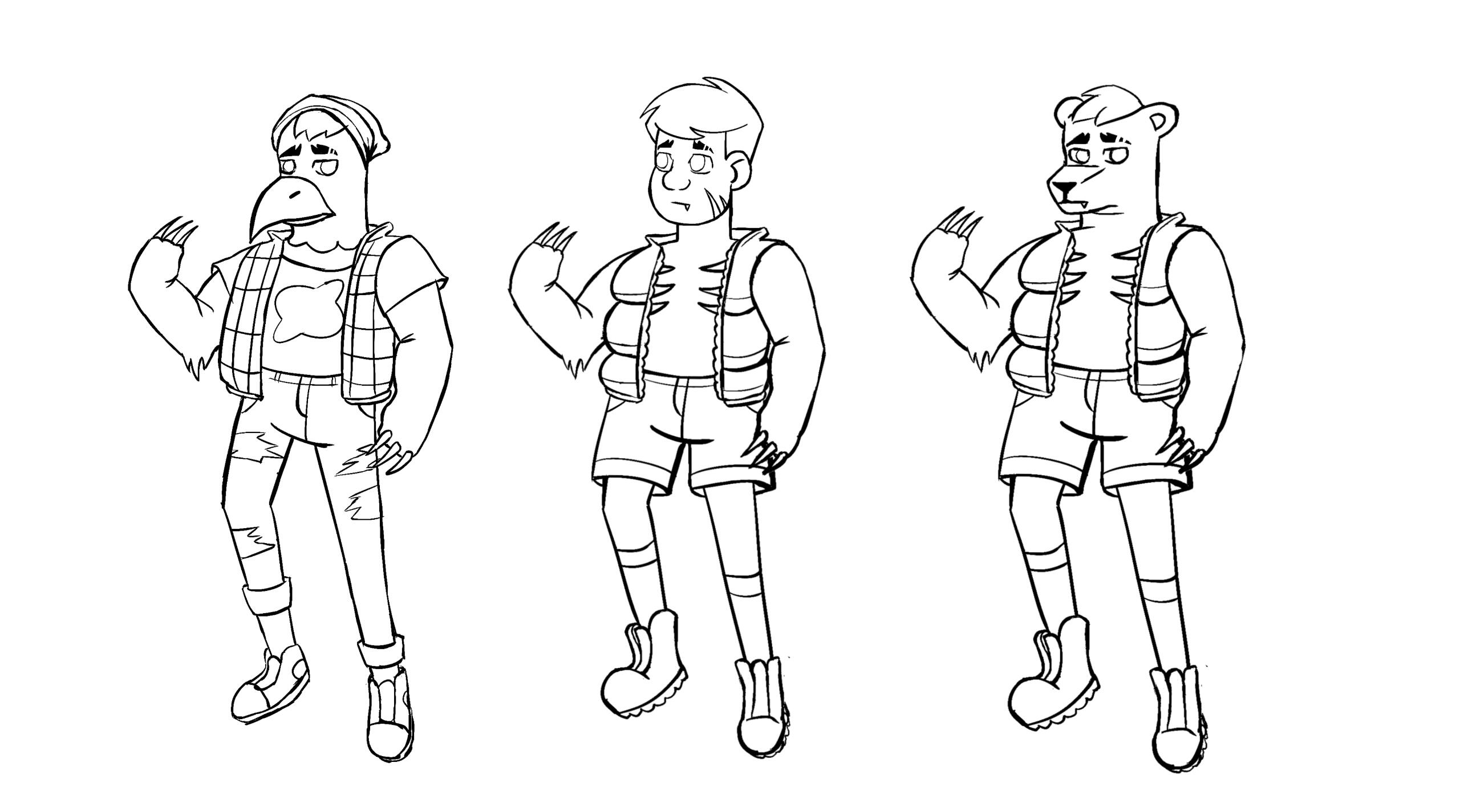 Example Concept Explorations for Ghost King's left hand man- David