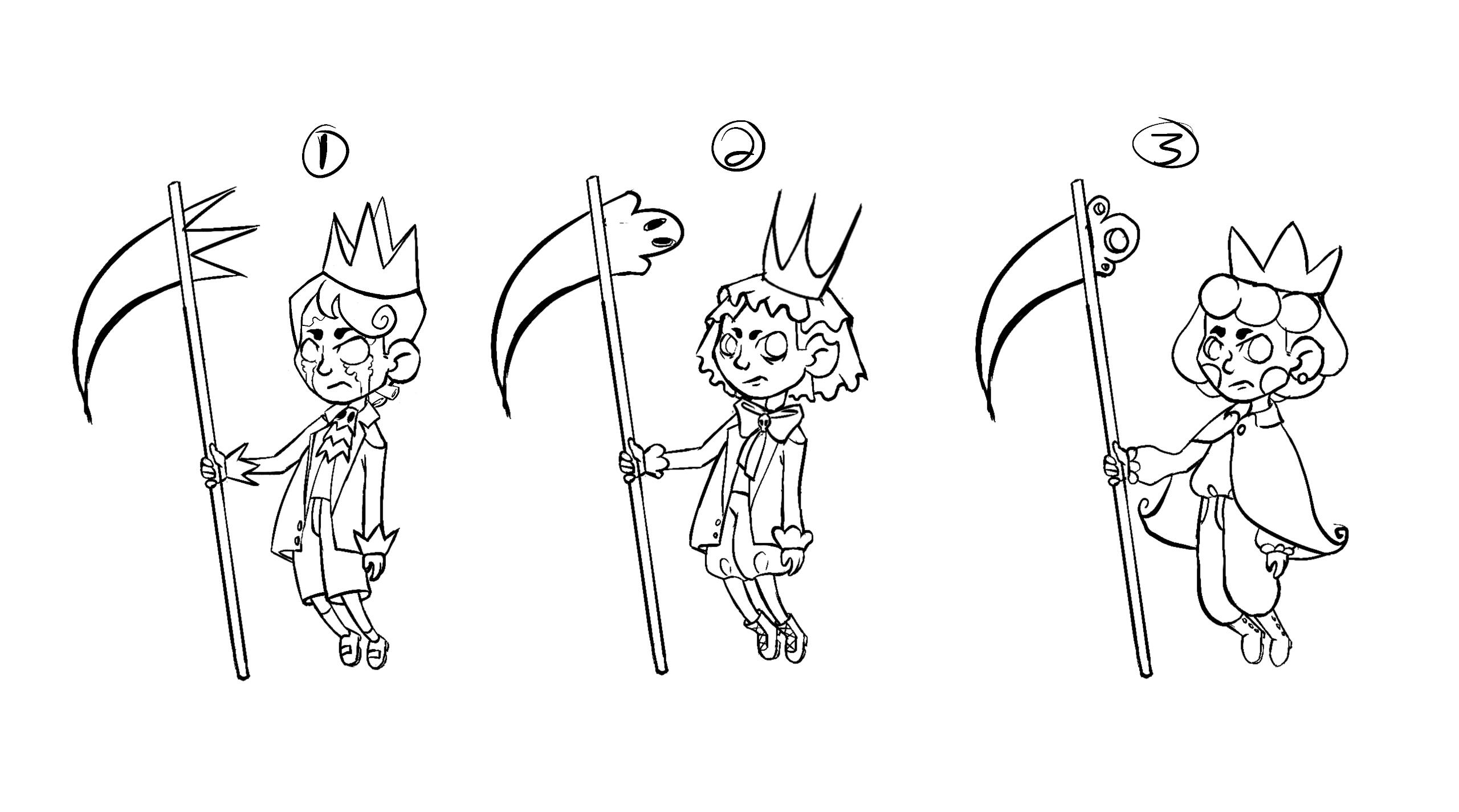 Example Concept Explorations for "Ghost King"